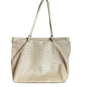 Furla embossed ostrich tote bag